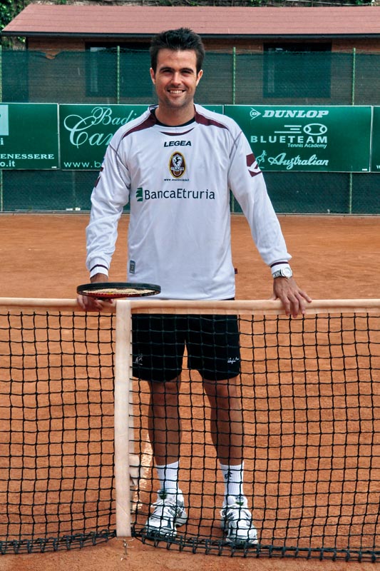 Daniele Bracciali, tennista aretino e tifoso amaranto
